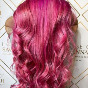 PINK HAIR COLOUR AT HOUSE OF SAVANNAH HAIR & BEAUTY SALON IN NEWCASTLE